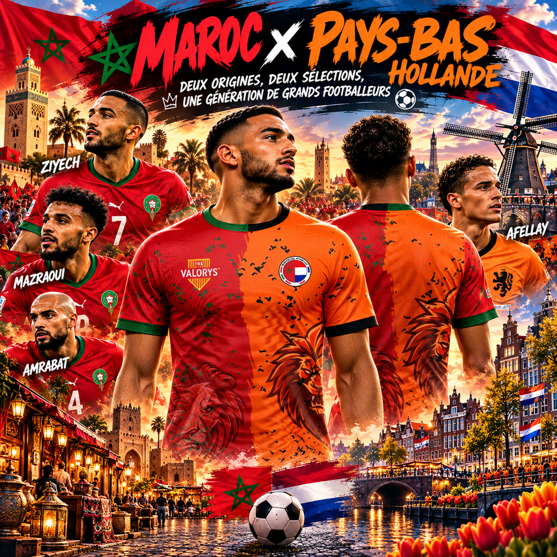 Maroc × Pays-Bas : deux cultures réunies par une même passion 🇲🇦🇳🇱⚽
