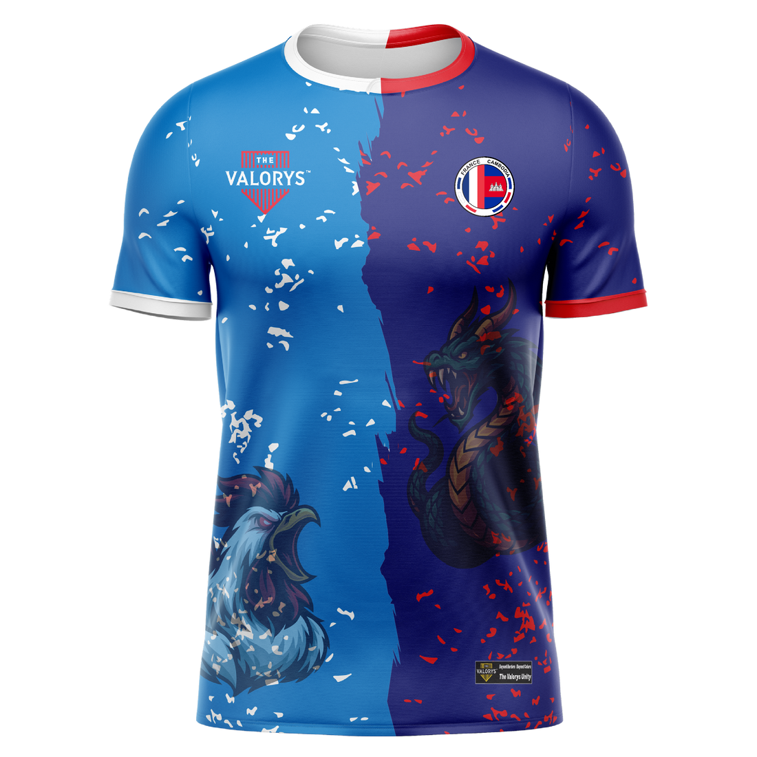 Maillot binational personnalisé représentant la fierté de la double culture