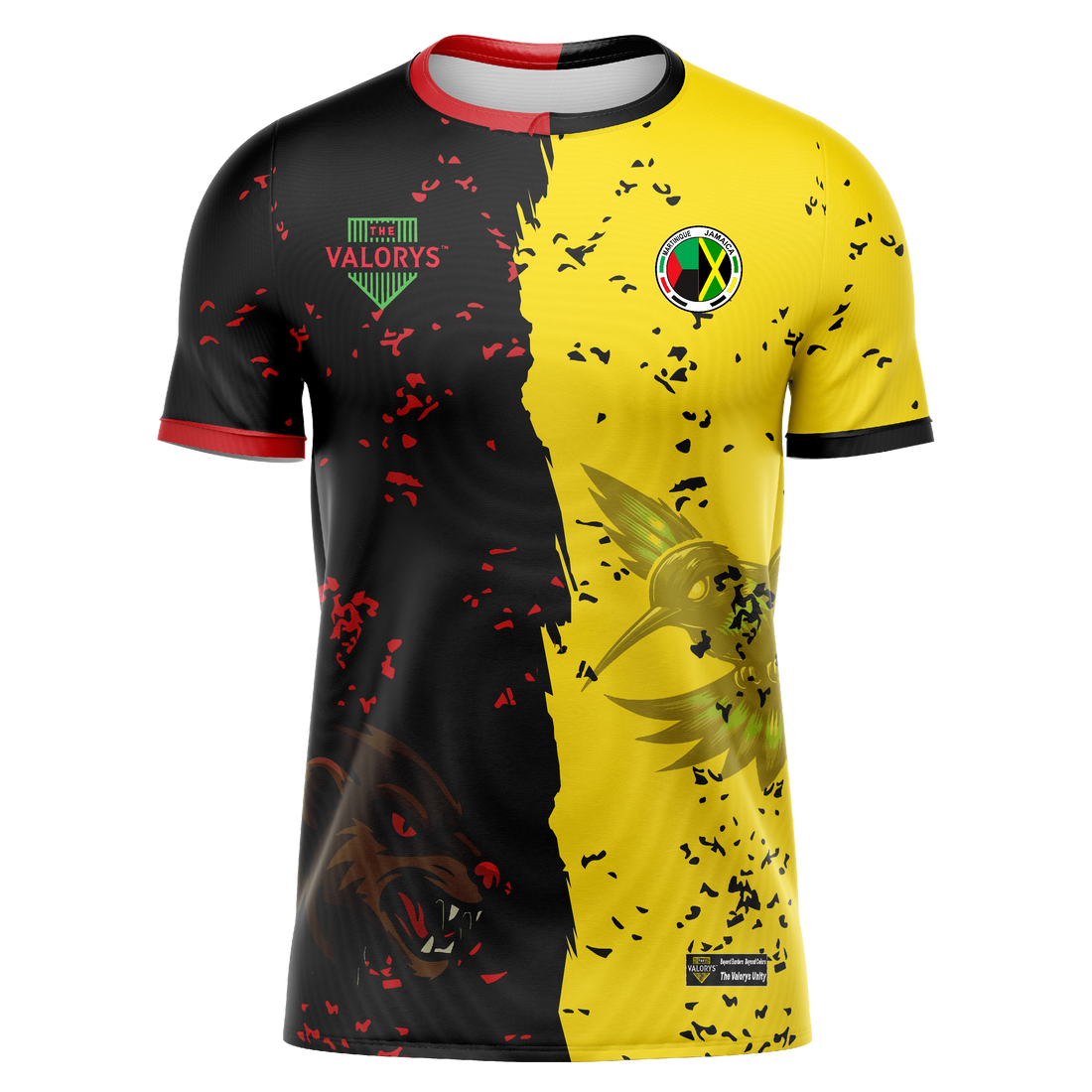 Maillot binational personnalisé symbolisant la transmission des origines entre parents et enfants