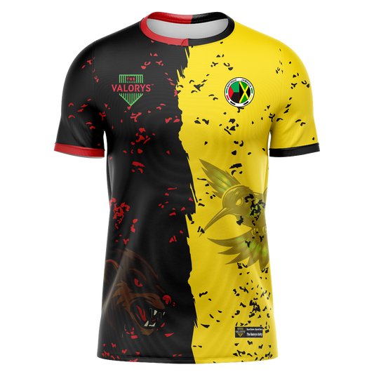 Maillot binational personnalisé symbolisant la transmission des origines entre parents et enfants